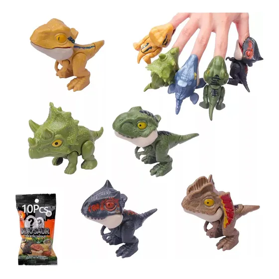 Starts Here Arca México Juguete Dinosaurio Jurásico Mordelón Muerde Dedos Set 10 Pz