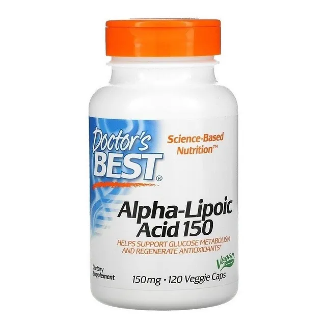 Ácido alfa lipoico 150 mg 120 cápsulas Ácido alfa lipoico Dr.Best
