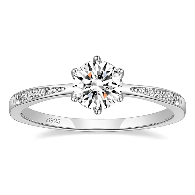 Anillo De Compromiso Plata Ley 925 Auténtica Piedra Grande