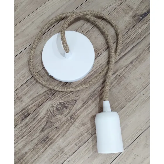 Colgante De Techo Metal Cable De Yute Moderno