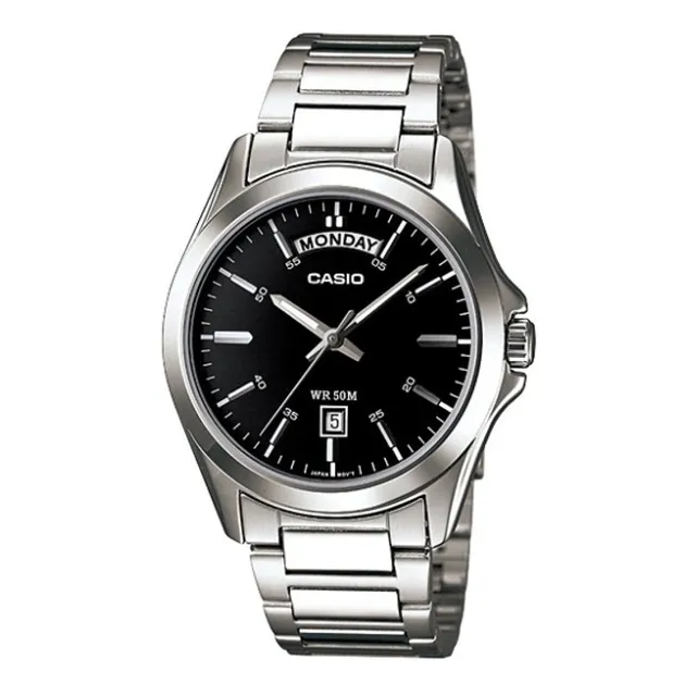 Reloj Casio Mtp1370 1a Hombre Plata Fechador Watchsalas Full