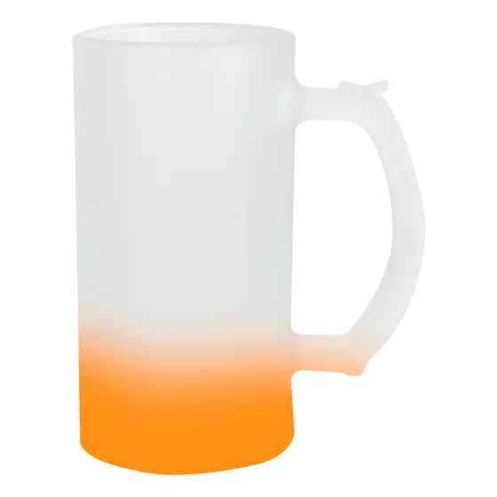 Jarra Cervecera 16 Oz Vidrio Glaseado Color Para Sublimación