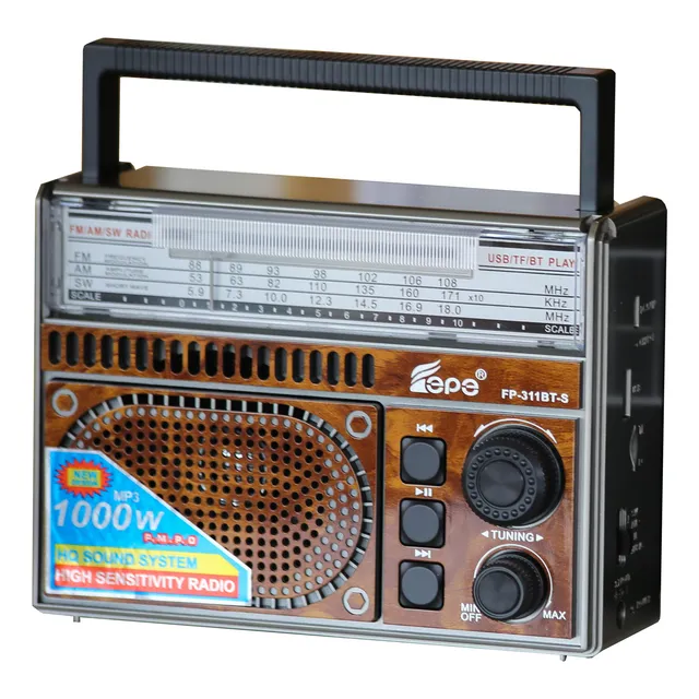 Parlante Portatil Bluetooth Radio 3 Bandas Am Fm Sw Usb Sd