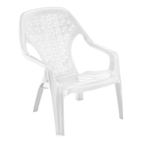 Silla Playera Con Brazos Rimax Color Blanco