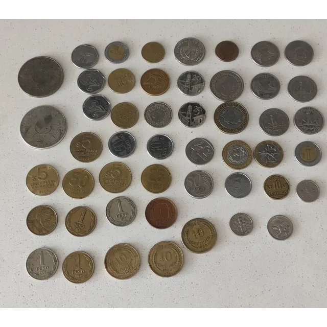 Lote De Monedas Antiguas De Chile Y Extranjeras