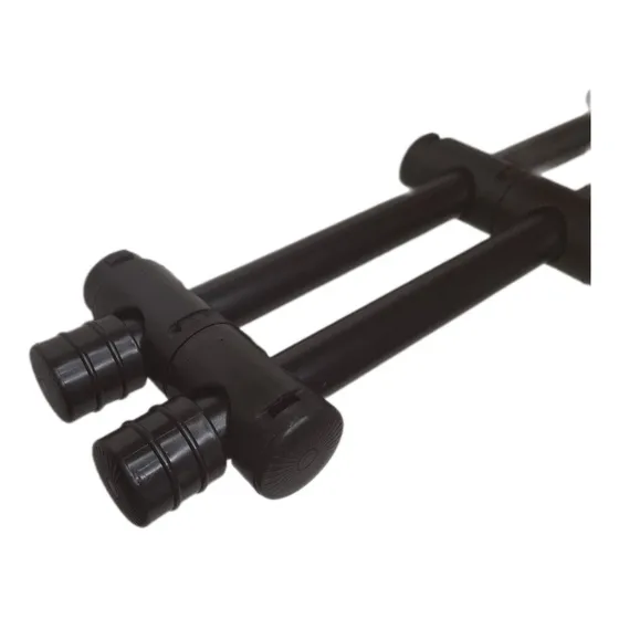 Barral Doble Negro Cortina Metálico Soportkit 2 Metros.