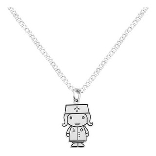 Dije Y Cadena Enfermera Chica De Plata .925 Envío Gratis Dije Y Cadena Enfermera Chica De Plata .925 Envío Gratis