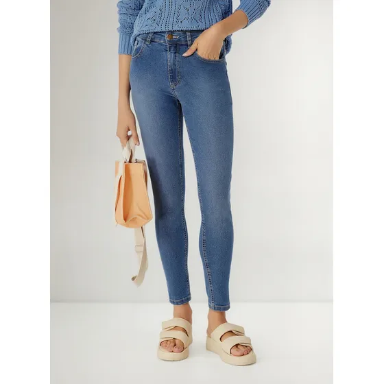 Jean Femenino Modelo Skinny Cintura Media - H9cj