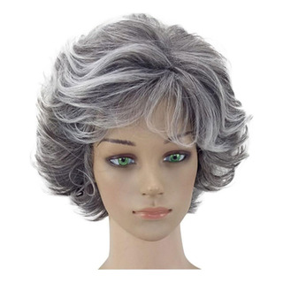 1 Pc Pelucas De Anciana Peluca Gris Pelucas Mujeres Señoras 1 Pc Pelucas De Anciana Peluca Gris Pelucas Mujeres Señoras