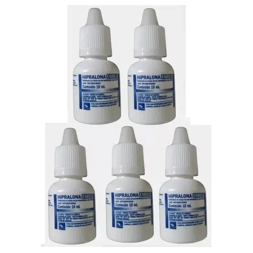 Kit 5 Hipralona 10ml (neoflox 10%)  Enrofloxacino Enro S
