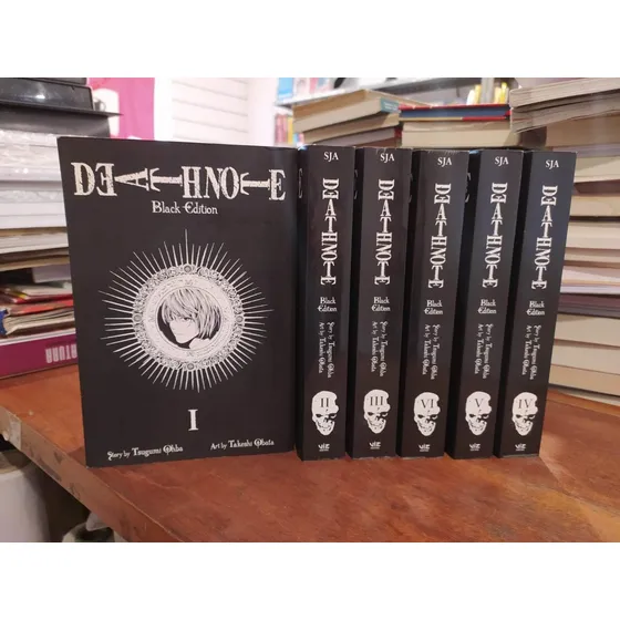  Livro: Death Note Black Edition Volume 1-6 Coleção 6 Livros