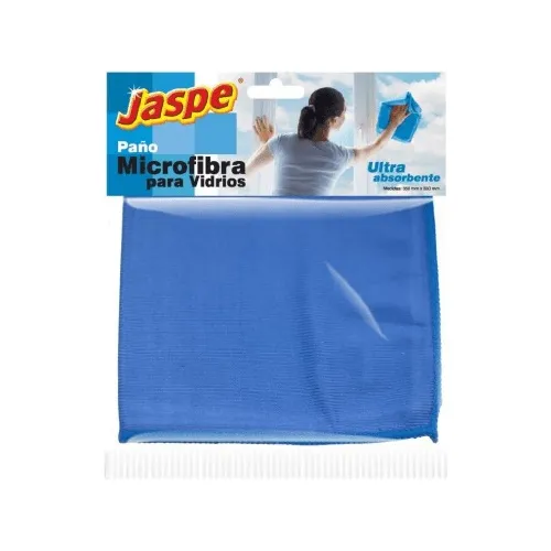 Paño Vidrio Microfibra X1 35x35cm Jaspe Color Azul marino