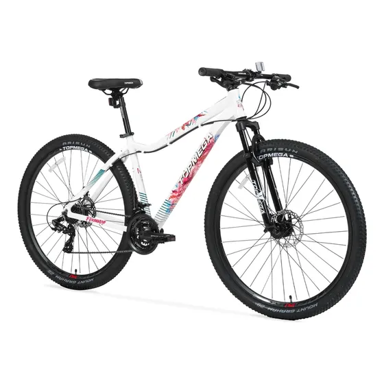 Bicicleta Mtb Top Mega Flamingo Dama R29 21v Freno Mecánicos