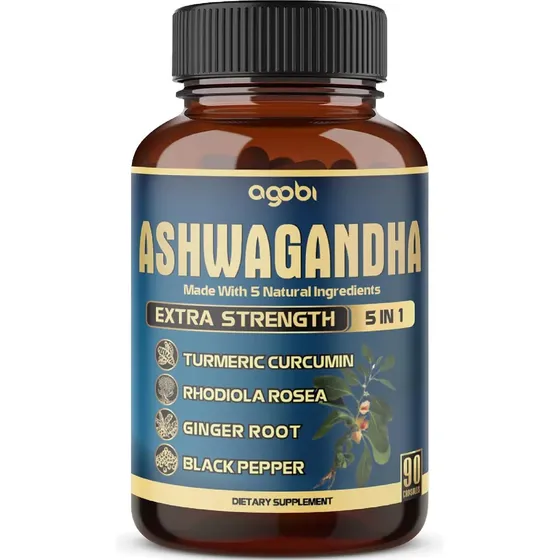 Ashwagandha Cápsulas 5200mg Agobi con Pimienta Negra 90 Unidades Veganas | Cuotas sin interés