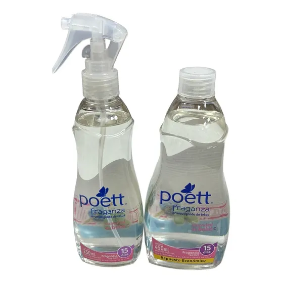 Poett Aromatizador Textil Gatillo 250ml + Repuesto 450ml