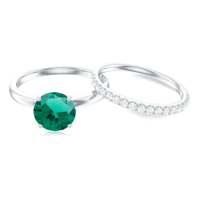 Juego De Anillos De Novia Solitario Promesa