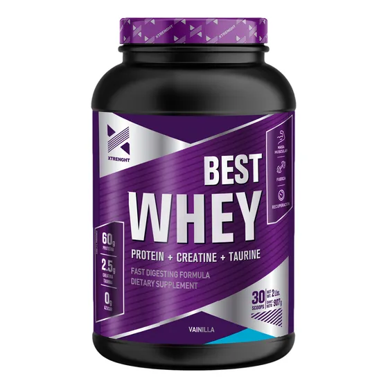 Suplemento En Polvo Xtrenght Nutrition Best Whey Proteínas Sabor Vainilla En Pote De 907g