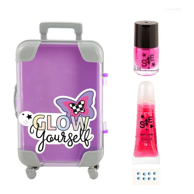 Maletita De Belleza Beauty Trolley Morado
