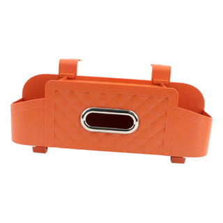 Organizador Trasero Con Portavasos Y Bolsillos De Naranja Organizador Trasero Con Portavasos Y Bolsillos De Naranja