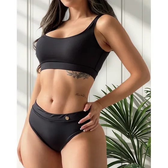 Vestido De Baño Bikini Dos Piezas Top Y Panty, Piscina Dama