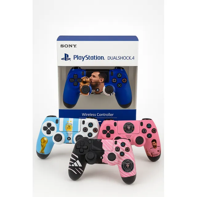 Joystick Inalámbrico Ps4 Edición Messi Inter Miami