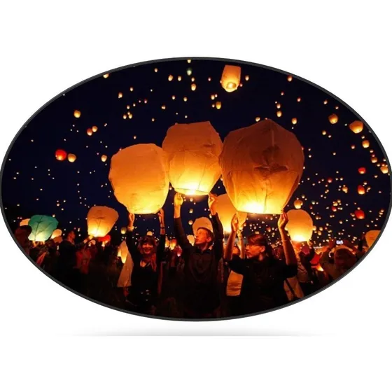 10 Globo Cantoya Blanco Biodegradable Boda Bautizo Fiesta