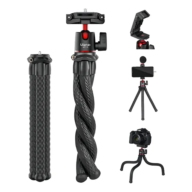 TripĂ© FlexĂvel Ulanzi Mt-11 Cor Preto TripĂ© FlexĂvel Ulanzi Mt-11 Cor Preto