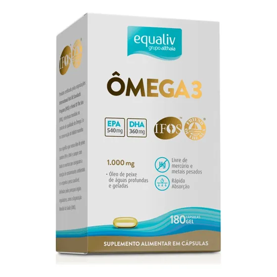 Ômega 3 - 180 Cápsulas - Equaliv