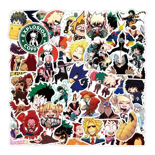  50 Stickers Impermeables Anime My Hero