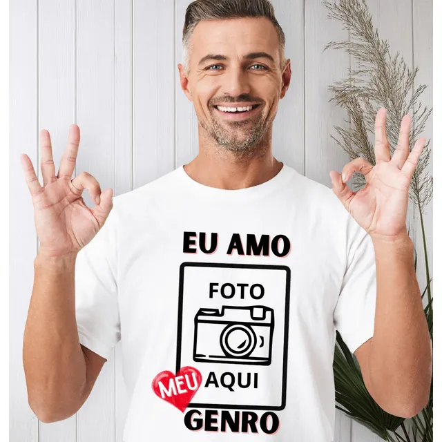 Camiseta Personalizada Eu Amo Meu Genro Nora Sogro Presente 