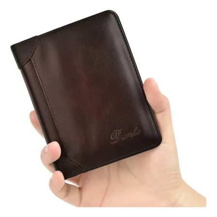 Cartera Antirrobo Para Hombre Billetera Clip Rfid Cuero