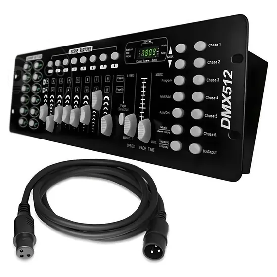 Mesa Dmx Operator 192 Cenas Iluminação Profissional Dj Festa