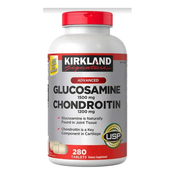 Glucosamina Chondroitin 1500mg 280cap Kirkland Sin Gluten
