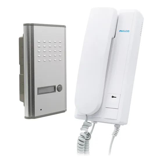 Kit Portero Eléctrico Color Blanc + 1 Citófono Philco Pr-10 Color Blanco
