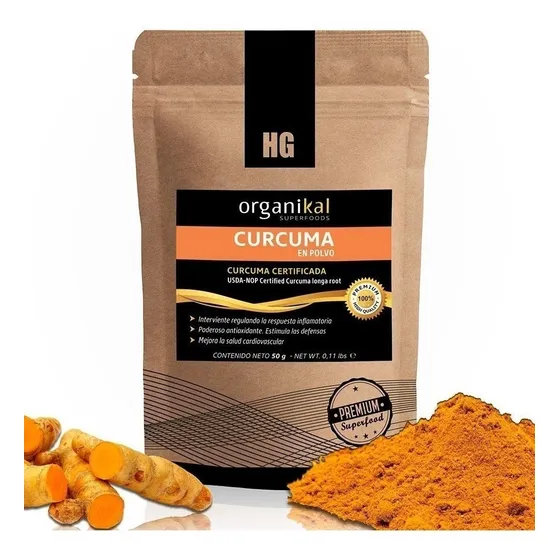 Cúrcuma En Polvo X 50g. - Organikal Superfoods Hydrogrow Cúrcuma