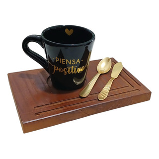 Juego De Taza + Bandeja Artesanal Regalo Desayuno Kit Juego De Taza + Bandeja Artesanal Regalo Desayuno Kit