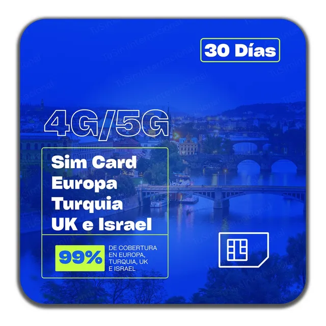 Sim Card Europa Ilimitada 30 Días Turquia Uk Israel Y 41 Más
