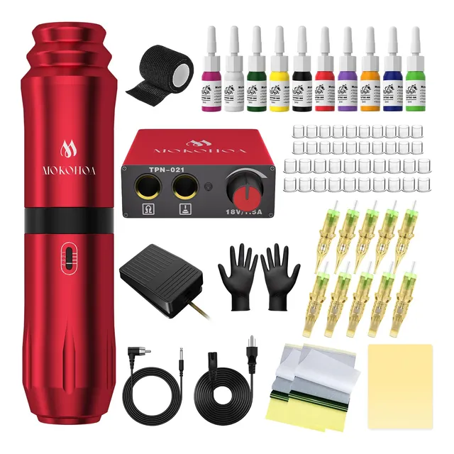 Kit De Ametralladora De Tatuaje Para Principiantes Mn9ms