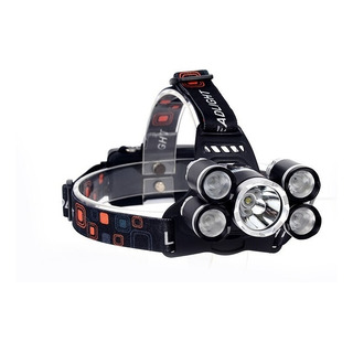 Lanterna De Cabeça Farol 5 Leds T6 Recarregåvel Impermeavel Lanterna De Cabeça Farol 5 Leds T6 Recarregåvel Impermeavel