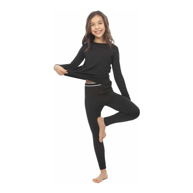 Bodtek Conjunto Ropa Larga Termica Para Niña Forro Polar