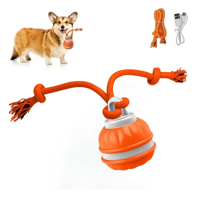 Juguete Interactivo Para Perros Con Soga, Pelota Giratoria