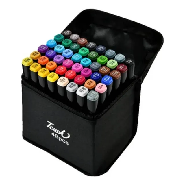 Marcadores De Diseño Touch Set 48 Pz Rotuladores Doble Punta