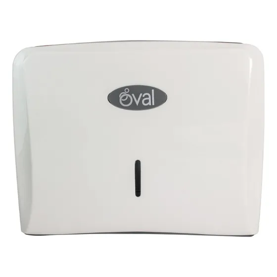 Despachador Toalla Interdoblada Eco Oval DV041 DV042 Blanco 250 Toallas 22.6 x 28.3 cm