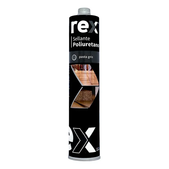 Pack 12 Sellante Poliuretano Gris 310 Ml Rex Multipropósito