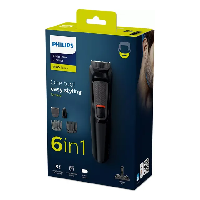 Recortador De Barba Multigroom 6 En 1 Philips Mg3711-15