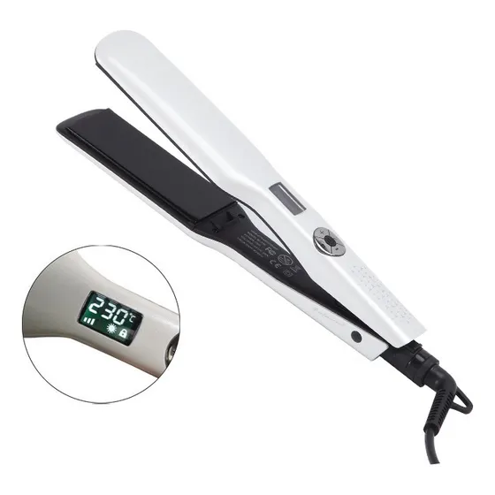Plancha Cabello Alisadora Profesional Ceramica Color Blanco
