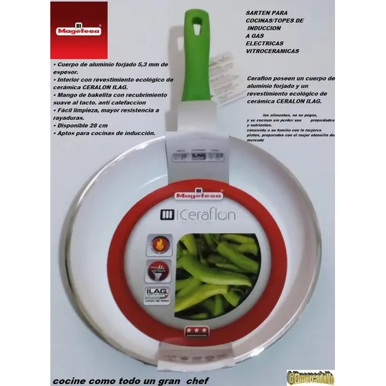 Sarten Para Cocinas De Inducción Magefesa, Ceraflon Cerámica
