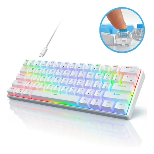 Teclado mecânico RGB para jogos Z-66 RGB Teclado mecânico para jogos com painel de metal