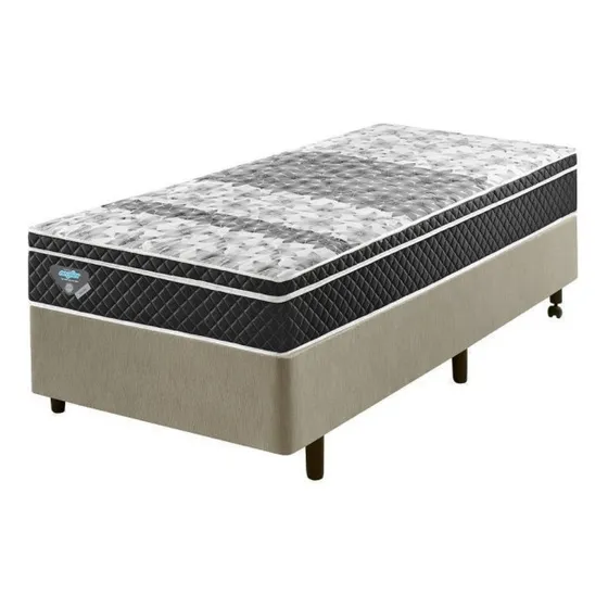 Cama Box Solteiro King Reforçado 96x203x38cm E Colchão
