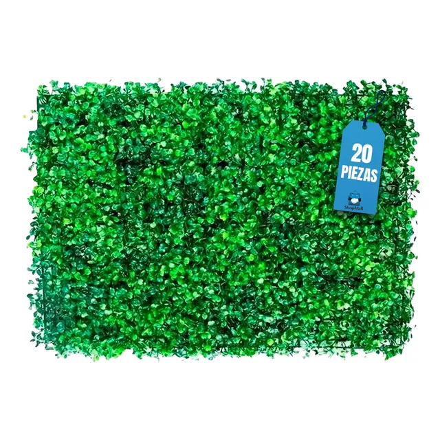 Muro Verde Follaje Artificial Sintético 60x40cm 20 Pzs